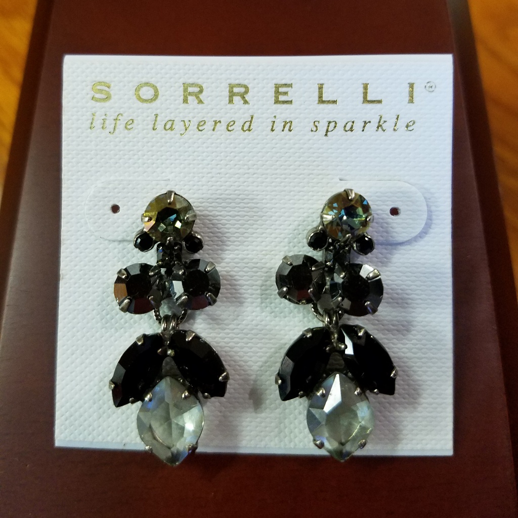 Sorrelli Hematite Onyx Swarovski Crystal Earri 69$